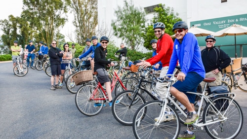 1060 Capital, LLC team members going on a bike ride together
