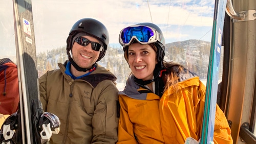 1060 Capital, LLC team members on a ski trip